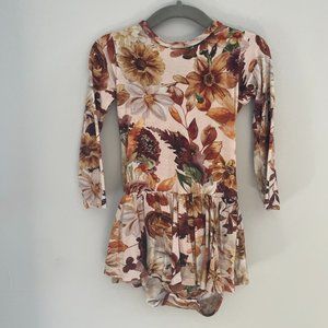 Posh Peanut Julieta Long Sleeve Twirl Skirt Bodysuit 2T